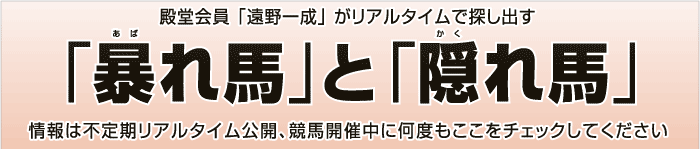 暴れ馬と隠れ馬