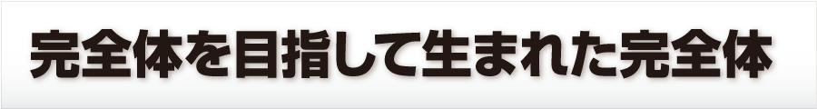 完全体を目指して生まれた完全体 